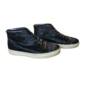 Vince Cullen Black Calf Hair High Top Sneaker Men's Size US 9M Eur 42.5
